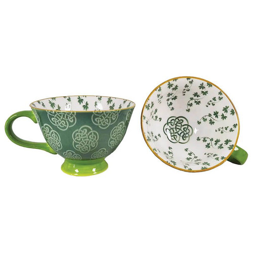 CL-104-505 Shamrock Trellis Latte Cup keilys.com
