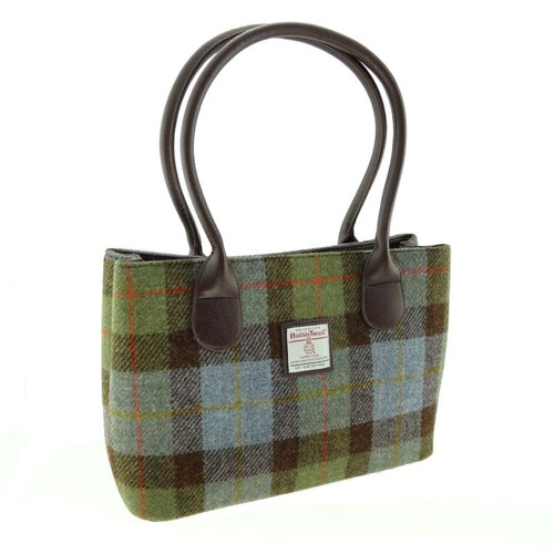 GA-LB1003-COL015 Harris Tweed 'Cassley' Classic Handbag by Glen Appin MacLeod Tartan Keilys.com