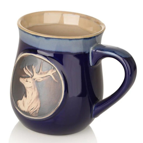 Scottish Stag Stoneware Mug Blue Keilys.com