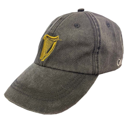 G6281-OS Guinness Harp Washed Grey Baseball Cap Keilys.com