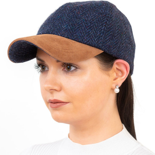 HOF-BBTWD-Navy-6400-05 Donegal Tweed Irish Baseball Cap Navy Keilys.com