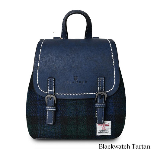 ISL-8700GRNTTL00 Harris Tweed Mini Backpack BlackWatch Tartan Keilys.com