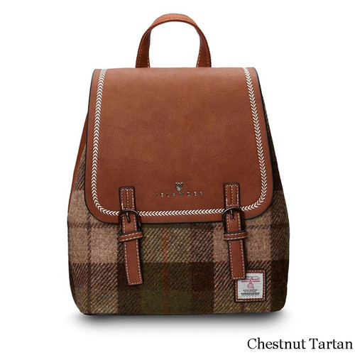 ISL-8800YELTTL00 Harris Tweed Backpack for Ladies Chestnut Tartan Keilys.com