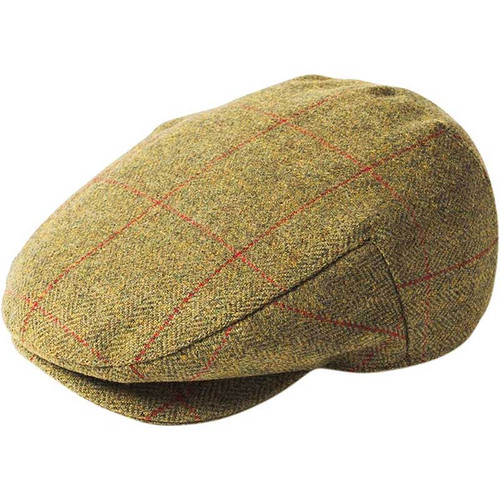 FW-WPFC-554 Irish Tweed Flat Cap in Green Pattern 554 Brown Color Keilys.com