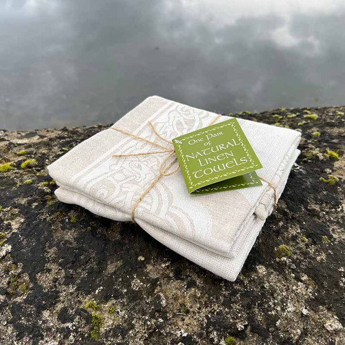 CG-605-2 Celtic Knotwork Linen Tea Towels Set of 2  Irish gifts On Keilys.com