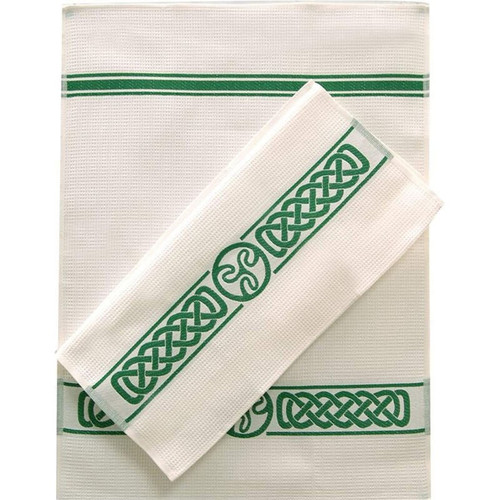 CG-5652 Celtic Knotwork Waffle Tea Towel Set of 2 Keilys.com