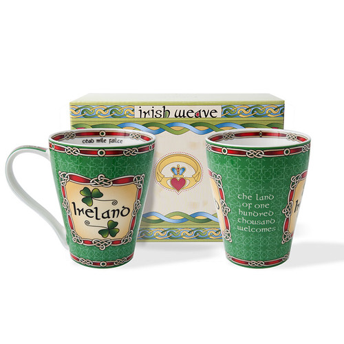 CL-78-2(Setof2) Irish Shamrock Bone China Coffee Mug Keilys.com