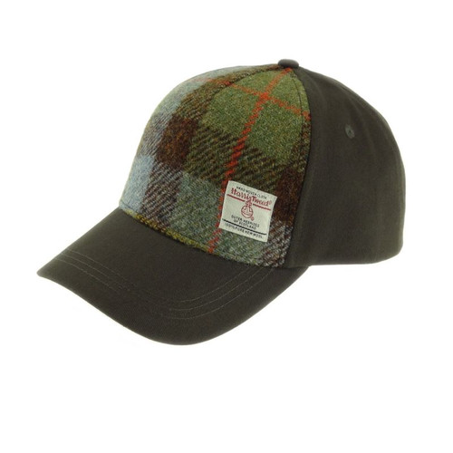 GA-BC1000-COL015 Harris Tweed Baseball Cap in Tartan Design in Macleod Tartan Color Keilys.com