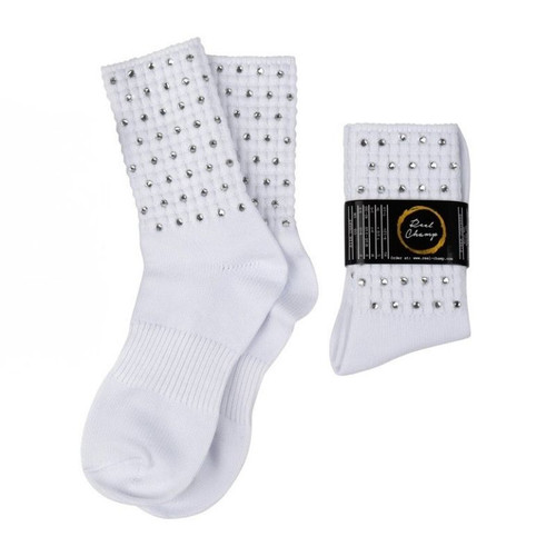 KSS-RCS-CL-ANKLE Kathleen Sassy Irish Dance Socks with Crystals - Ankle Length Set of 2 Keilys.com