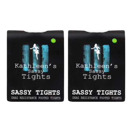 KSS-RCT-BK-FOOTED  Kathleen's Sassy Black Dance Tights Keilys.com