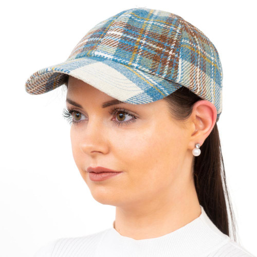 HOF-BBPNW-MutedBlue-OS Women's Irish Tweed Baseball Cap Muted Blue Color Keilys.com