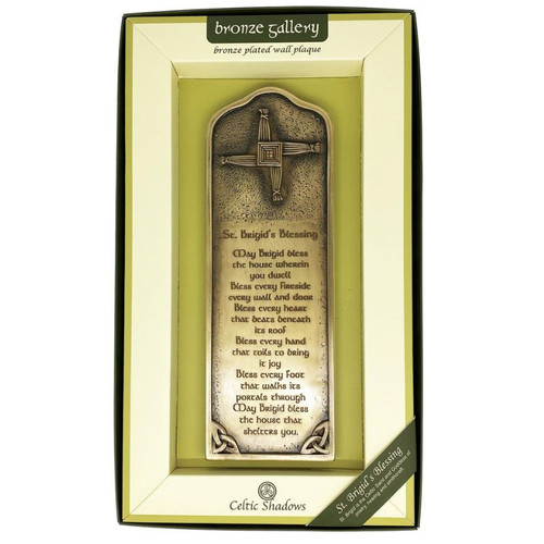 St. Brigid's Blessing Bronze Plated Plaque Front view Keilys.com