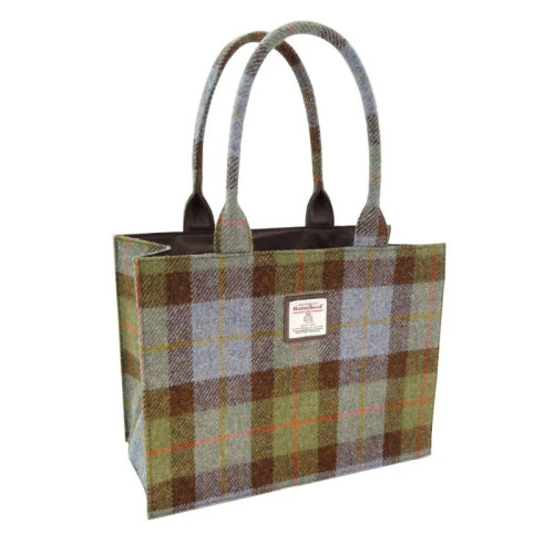 GA-LB1048-COL015 Glen Appin Harris Tweed Shoulder Bag Macleod Tartan Keilys.com.