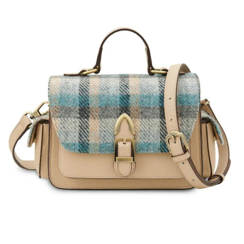 ISL-8400ISLTTL00 Harris Tweed & Genuine Leather Crossbody Bag Islander Studio  Keily’s.com