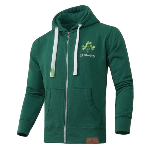 HSZSI-BOTTLE Men's Shamrock Embroidered Irish Hoodie Keilys.com