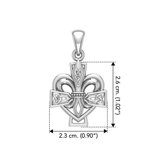 Silver Necklace Perfect Size with Fleur de Lis Design Measure On Keilys.com