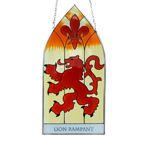 Stained Glass Lion Rampant Panel Shop OnKeilys.com