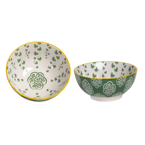 CL-Bowls(Setof2)1 Irish Celtic Bowl with Shamrock Set of 2 Keilys.com