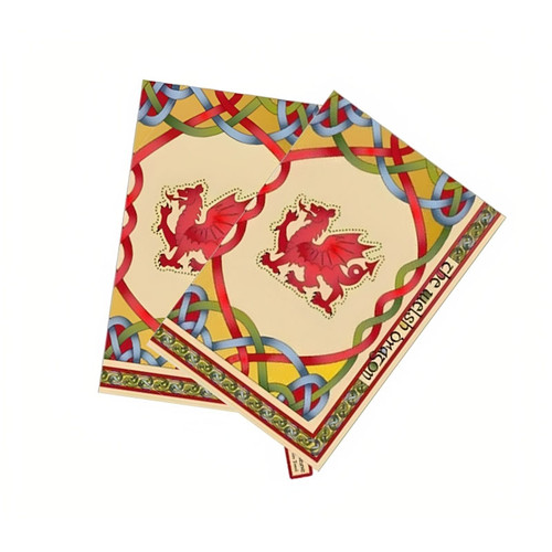 CL-73-93 Tea Towel with Welsh Emblems Set of 2