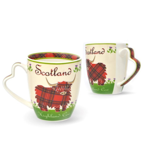 Royal Tara Tartan Highland Cow Cup Set of 2 Irish gift Keilys.com