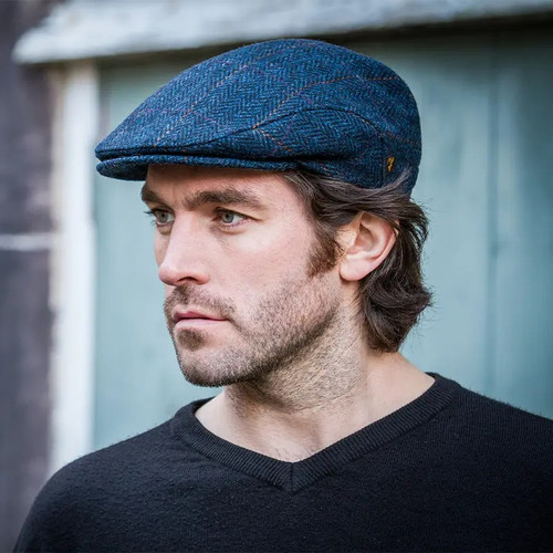Mucros Weavers Wool Kerry Irish Flat Front view Cap Shop online on Keilys.com