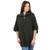 SAOL Funnel Neck Poncho Jacket Army Green Keilys.com