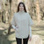 SAOL Funnel Neck Poncho Jacket Beige Keilys.com