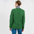 ML115-105 Ladies Traditional Aran Cardigan Green Color Back View Keilys.com