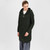ML128-102 Aran Merino Wool Zip Hooded Long Knit Cardigan Army Green Color Keilys.com
