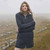 ML128-101 Aran Merino Wool Zip Hooded Long Knit Cardigan Charcoal Lifestyle Keilys.com