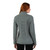 ML136-102 Aran Cable Knit Side Zip Merino Cardigan Skylight Back View Keilys.com