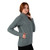 ML136-102 Aran Cable Knit Side Zip Merino Cardigan Skylight Side View Keilys.com