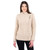 ML136-109 Aran Cable Knit Side Zip Merino Cardigan Beige Keilys.com