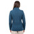 ML136-107 Aran Cable Knit Side Zip Merino Cardigan Teal Blue Back view Keilys.com