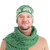 St. Patrick's Day Men Irish Wool Knit Hat with Shamrocks Green Keilys.com