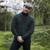MM200-102 Mens Aran 100% Merino Shawl-Collar Cardigan Army Green Front View Keilys.com
