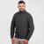 MM204-101 Aran Men's Zipper Merino Sweater Charcoal Keilys.com