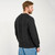MM208-101 Men's Irish Aran Crew Neck Sweater Charcoal Back side Keilys.com