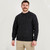 MM208-111 Men's Irish Aran Crew Neck Sweater Black Front View Keilys.com