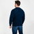 MM208-110 Men's Irish Aran Crew Neck Sweater Blue Keilys.com