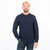 MM208-104 Men's Irish Aran Crew Neck Sweater Navy blue Keilys.com