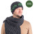 Super Soft Merino Wool Aran Hat for Men with Shamrock Details Charcoal 100% Merino wool Keilys.com