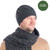 Irish Wool Cable Knit Hat for Men Charcoal 100% Merino wool Keilys.com