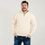 MM902-100 Aran Men's Zip Neck Merino Wool Sweater Natural White Shop online on Keilys.com