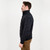 MM902-111 Aran Men's Zip Neck Merino Wool Sweater Black Shop on Keilys.com