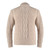 MM902-100 Aran Men's Zip Neck Merino Wool Sweater Natural Parnsip Keilys.com