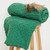 A510257 Aran Wool Patchwork Throw Blanket Kiwi Green Color On Keilys.com