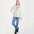B841367 Irish Zipper Wool Cardigan with Mock Turtleneck Natural white Color Shop online On Keilys.com