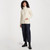 B841367 Irish Zipper Wool Cardigan with Mock Turtleneck Natural white Color Back Side Irish Gifts Keilys.com