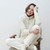 B841367 Irish Zipper Wool Cardigan with Mock Turtleneck Natural white Color Keilys.com